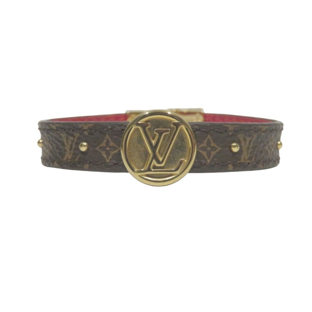 LOUIS VUITTON Brown Monogram Charm Bracelet